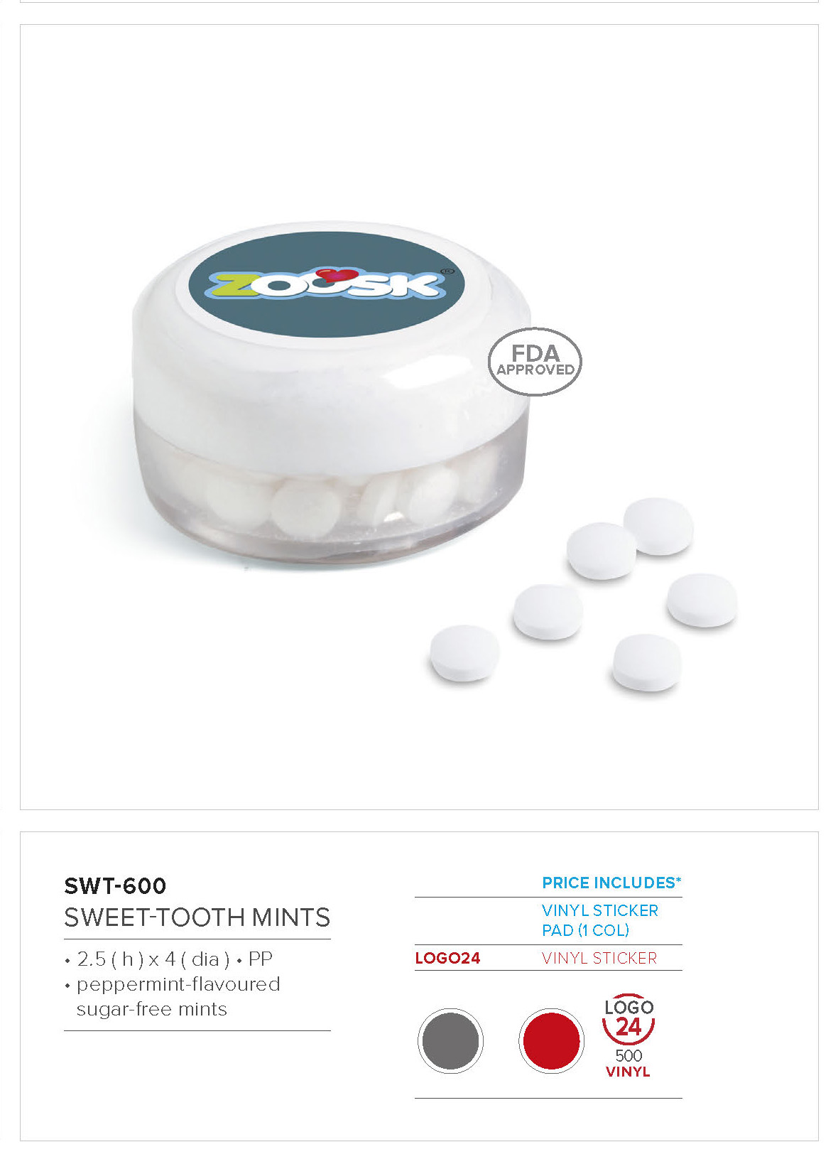 SWT-600 - Sweet-Tooth Mints - Catalogue Image